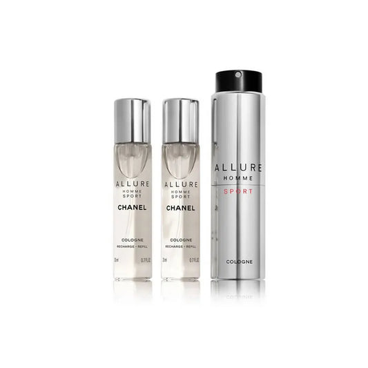Chanel Allure Homme Sport Travel Spray Ricaricabile Set 3 Parti