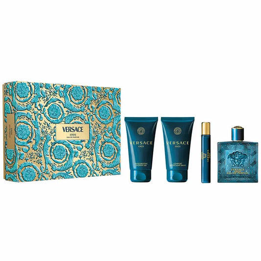 Versace Eros Eau De Parfum Spray 100ml Set 4 Parti