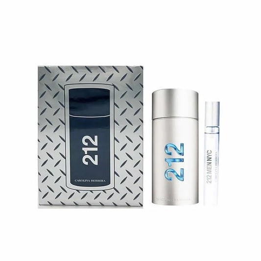 Carolina Herrera 212 Men Nyc Eau De Toilette Spray 100ml Set 2 Parti