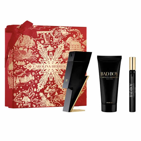 Carolina Herrera Bad Boy Eau De Toilette Spray 100ml Set 3 Parti
